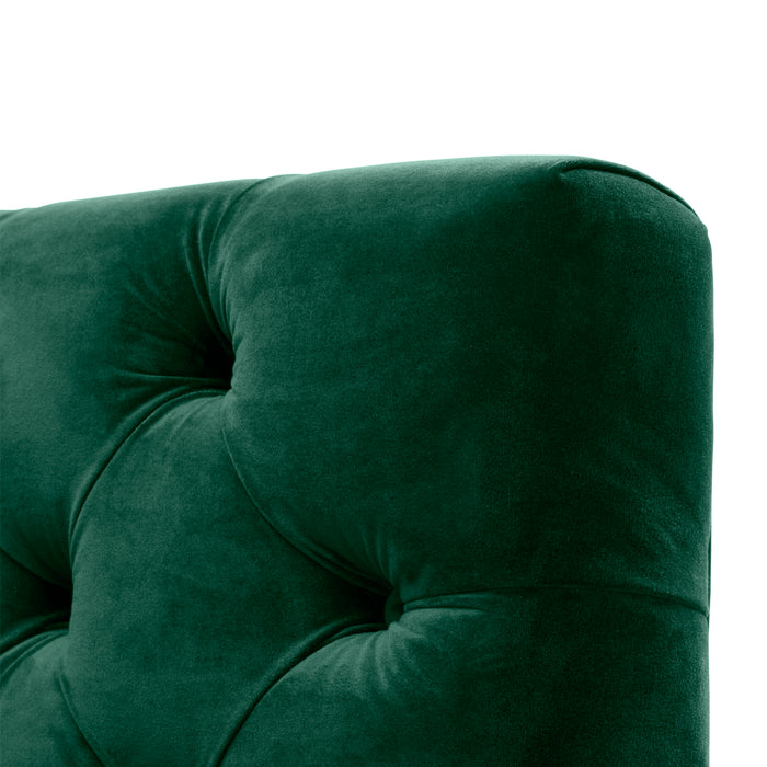 Sillón Eichholtz Castelle, terciopelo verde oscuro roche