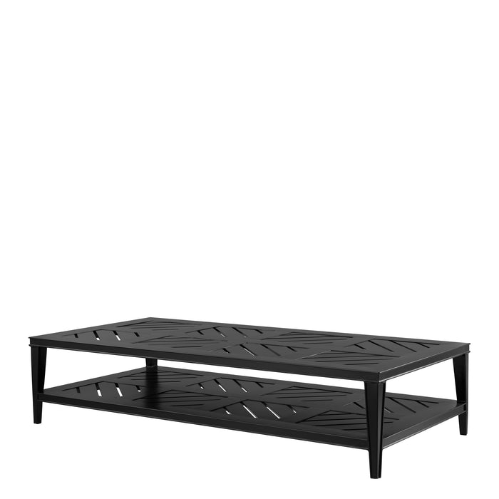 Eichholtz Mesa de centro Bell Rive, 180 x 90 cm, exterior negro mate