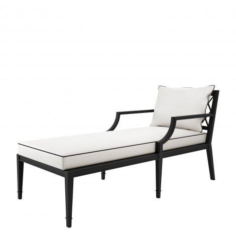 Eichholtz Bella Vista chaise longue exterior negro mate