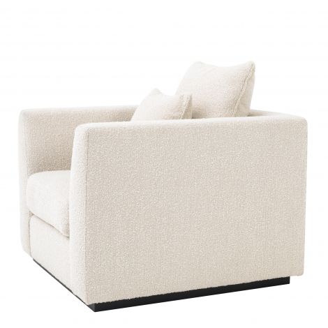 Sillón Eichholtz Taylor, color crema bouclé