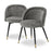 Silla de comedor Eichholtz Chloé, set de 2, en tela gris Clarck