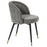Silla de comedor Eichholtz Chloé, set de 2, en tela gris Clarck