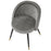 Silla de comedor Eichholtz Chloé, set de 2, en tela gris Clarck