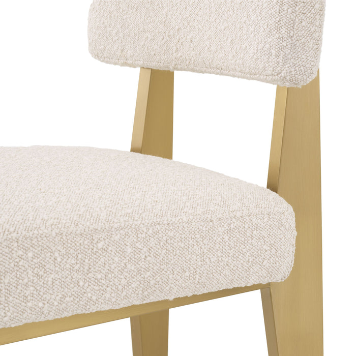 Silla Eichholtz Sorbonne, en tejido Boucle crema