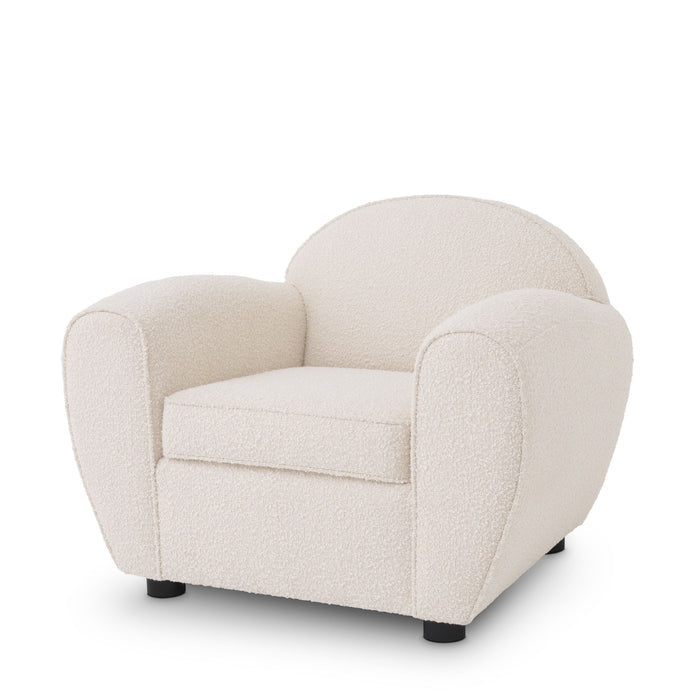 Sillón Eichholtz Emerson, tela Bouclé crema