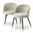 Silla de comedor Eichholtz Chloé, set de 2, en tela gris Clarck