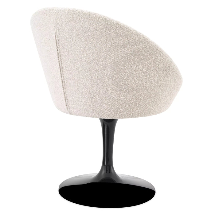 Silla de comedor Eichholtz O'Neill en tejido Bouclé color crema