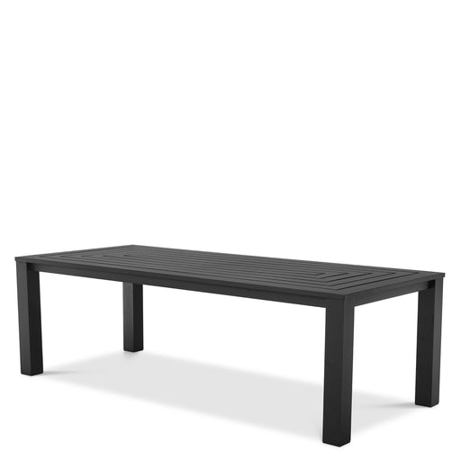 Mesa de comedor de terraza Eichholtz Vistamar, acabado negro