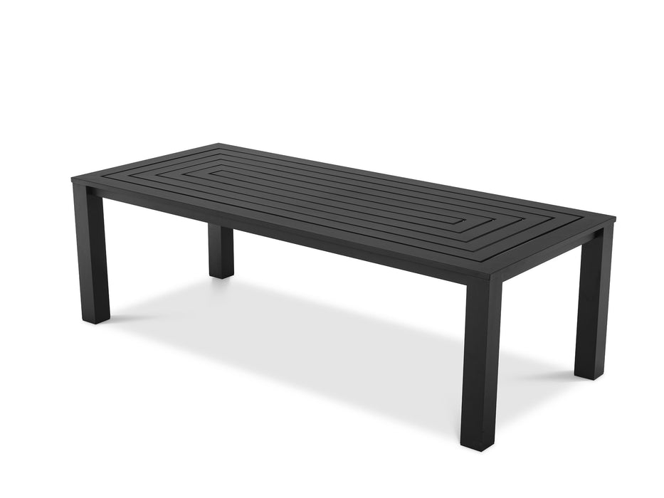 Mesa de comedor de terraza Eichholtz Vistamar, acabado negro