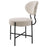 Silla de comedor Eichholtz Vicq, set de 2, en tejido Bouclé color crema