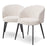 Silla de comedor Eichholtz Lloyd, juego de 2, en tejido Bouclé color crema