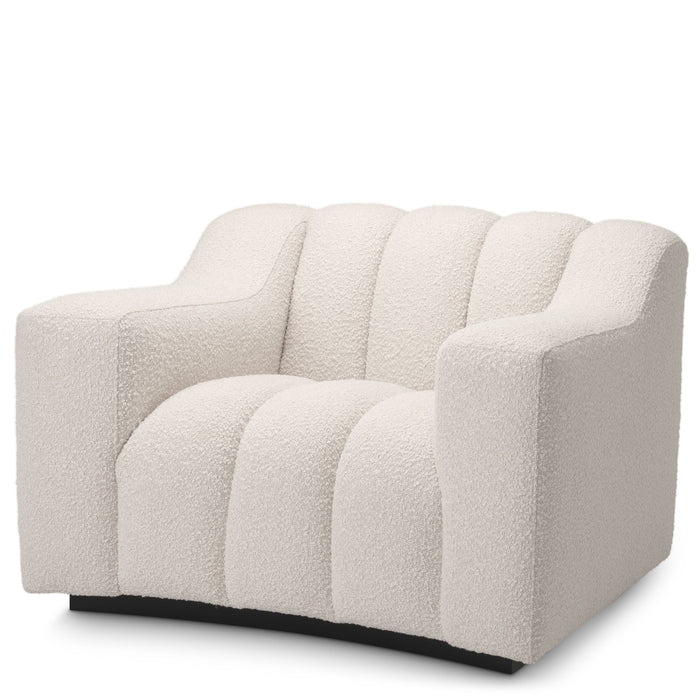 Sillón Eichholtz Kelly en tejido Bouclé Crema