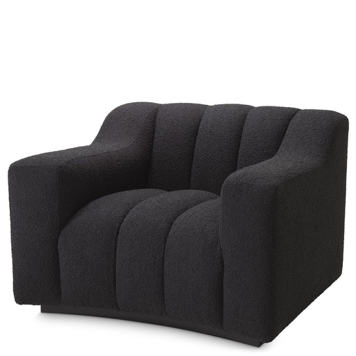 Sillón Eichholtz Kelly en tejido Bouclé negro