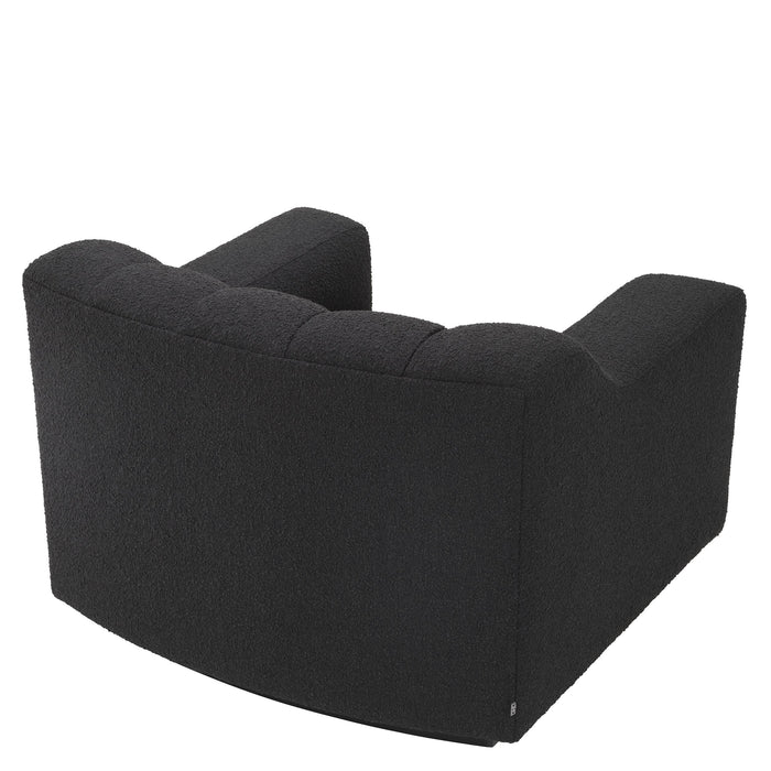 Sillón Eichholtz Kelly en tejido Bouclé negro