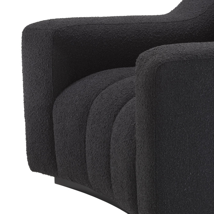 Sillón Eichholtz Kelly en tejido Bouclé negro