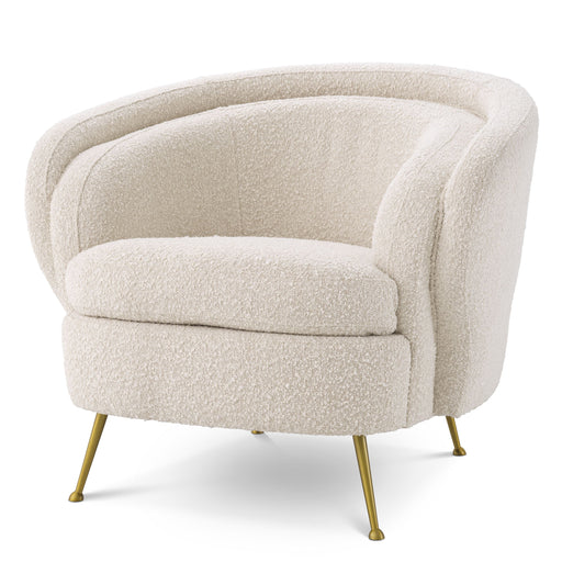 Sillón Eichholtz Orion, tela Bouclé crema