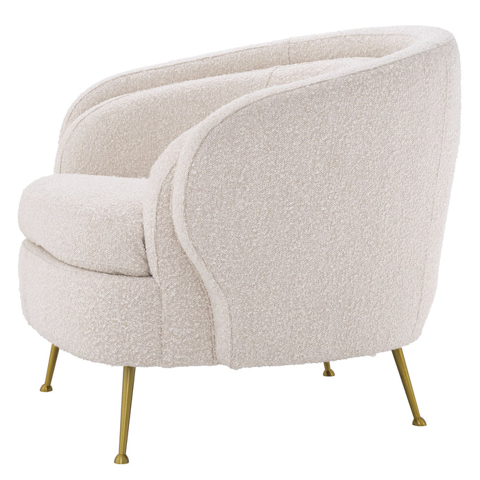 Sillón Eichholtz Orion, tela Bouclé crema