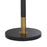 Antique brass finish | black finish | white glass | honed black marble base