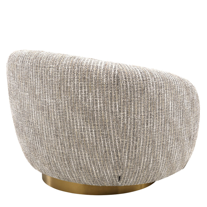 Sillón giratorio Eichholtz Brice de tela Mademoiselle beige