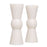Eichholtz Arto L portavelas blanco, conjunto de 2