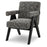 Silla de comedor Eichholtz Greta en tela Cambon negra