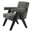 Silla de comedor Eichholtz Greta en tela Cambon negra