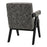 Silla de comedor Eichholtz Greta en tela Cambon negra