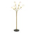 Antique brass finish | white glass | honed black marble base