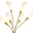 Antique brass finish | white glass | honed black marble base