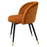 Silla de comedor Eichholtz Chloé, set de 2, en tela gris Clarck