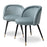 Silla de comedor Eichholtz Chloé, set de 2, en tela gris Clarck