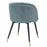 Silla de comedor Eichholtz Chloé, set de 2, en tela gris Clarck