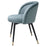 Silla de comedor Eichholtz Chloé, set de 2, en tela gris Clarck
