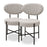 Silla de comedor Eichholtz Vicq, set de 2, en tejido Bouclé color crema