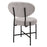 Silla de comedor Eichholtz Vicq, set de 2, en tejido Bouclé color crema
