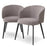 Silla de comedor Eichholtz Lloyd, juego de 2, en tela gris Sisley