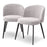 Silla de comedor Eichholtz Lloyd, juego de 2, en tela Bouclé gris