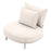 Sillón Eichholtz Laguno de tela Lewis blanco roto/gris