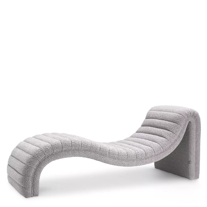 Chaise longue Eichholtz Pioneer en tejido Bouclé gris