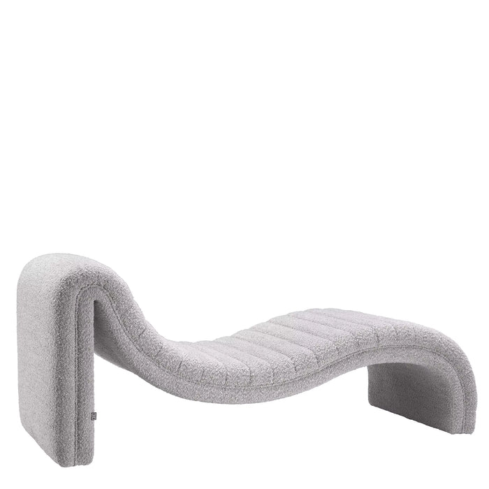 Chaise longue Eichholtz Pioneer en tejido Bouclé gris