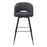Set de 2 taburetes Eichholtz Cliff de tela Rocat negra 