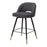 Set de 2 taburetes Eichholtz Cliff de tela Rocat negra 