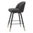 Set de 2 taburetes Eichholtz Cliff de tela Rocat negra 