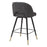 Set de 2 taburetes Eichholtz Cliff de tela Rocat negra 