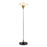 Antique brass finish | white glass | black base