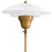 Antique brass finish | white glass | black base