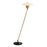 Antique brass finish | white glass | black base