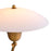 Antique brass finish | white glass | black base