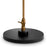 Antique brass finish | white glass | black base