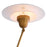 Antique brass finish | white glass | black base